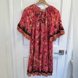 Ulla Johnson Hollyhock Malie Pink Patterned Dress size 6